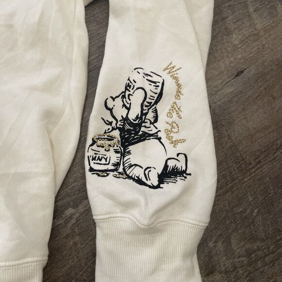 Disney Winnie the Pooh Cream Pullover Hoodie Size XL - Picture 4 of 11